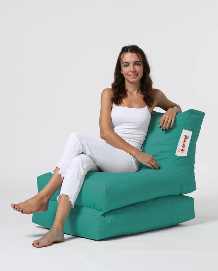 Siesta Pouf convertible / coussin de sol Bleu vert