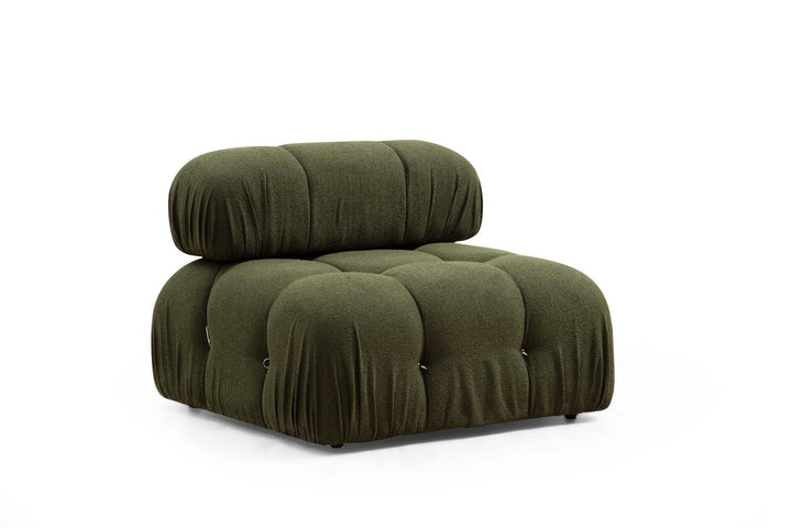 Fauteuil ou module 1 place Nourhane Tissu Vert