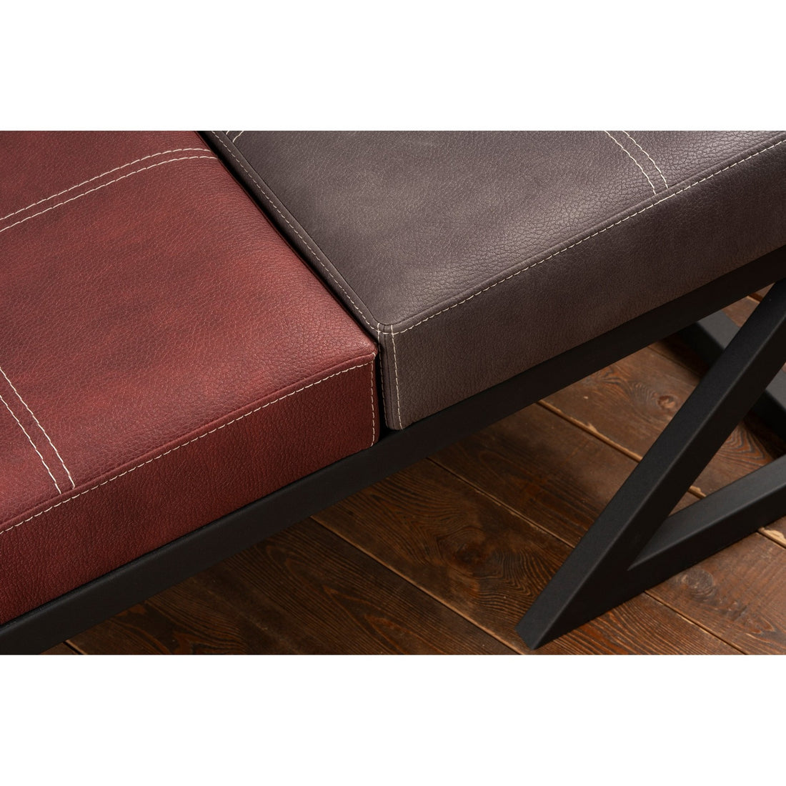 Pouf Brda - Anthracite, Claret Red