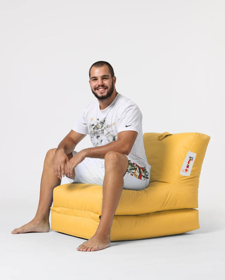 Siesta Pouf convertible / coussin de sol Kendel Jaune