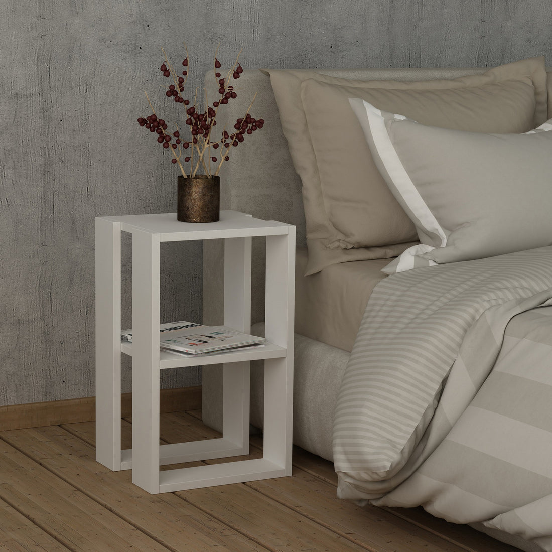 La table de nuit Lonie - White