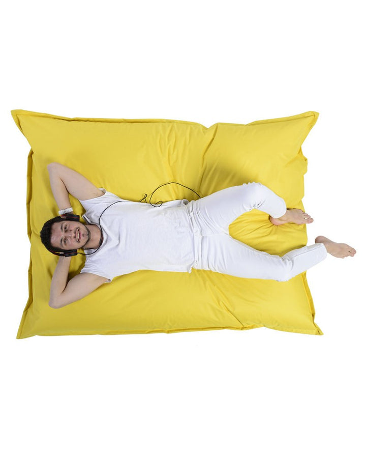 Sac de haricots de jardin Giant Cushion 140x180 - Yellow