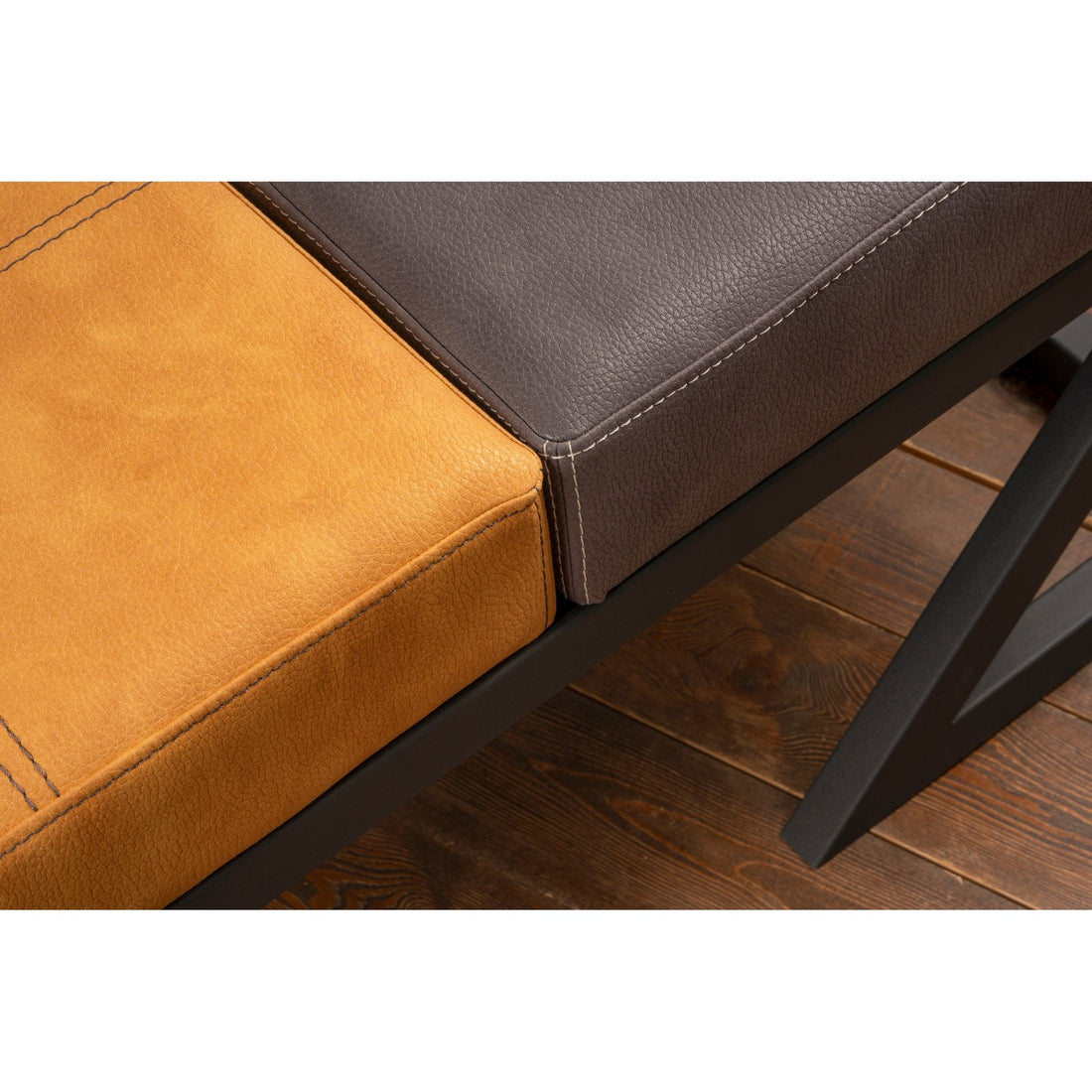 Pouf Brda - Anthracite, Mustard