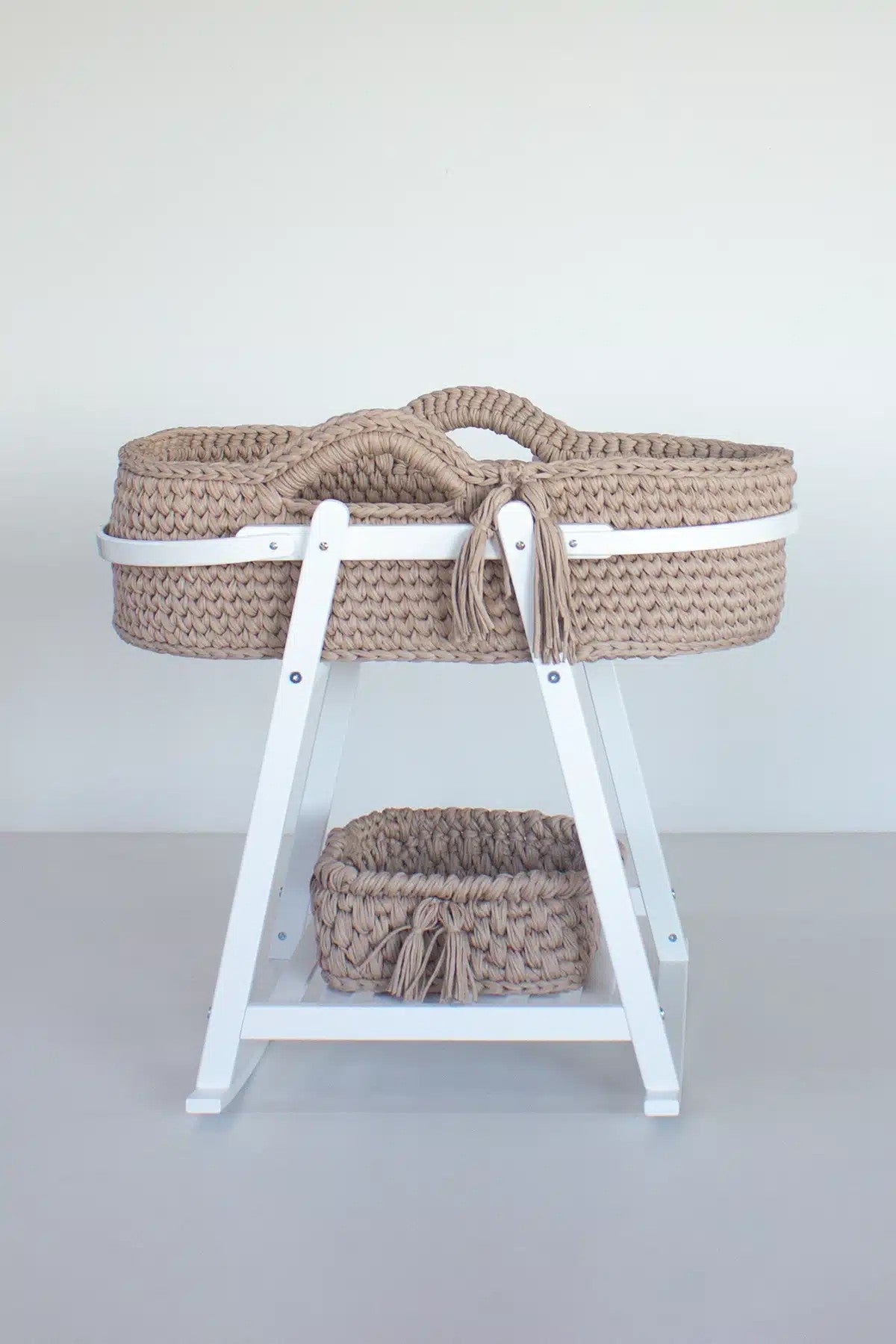 Couffin Bébé Avec Support Bois,Matelas &amp; Panier