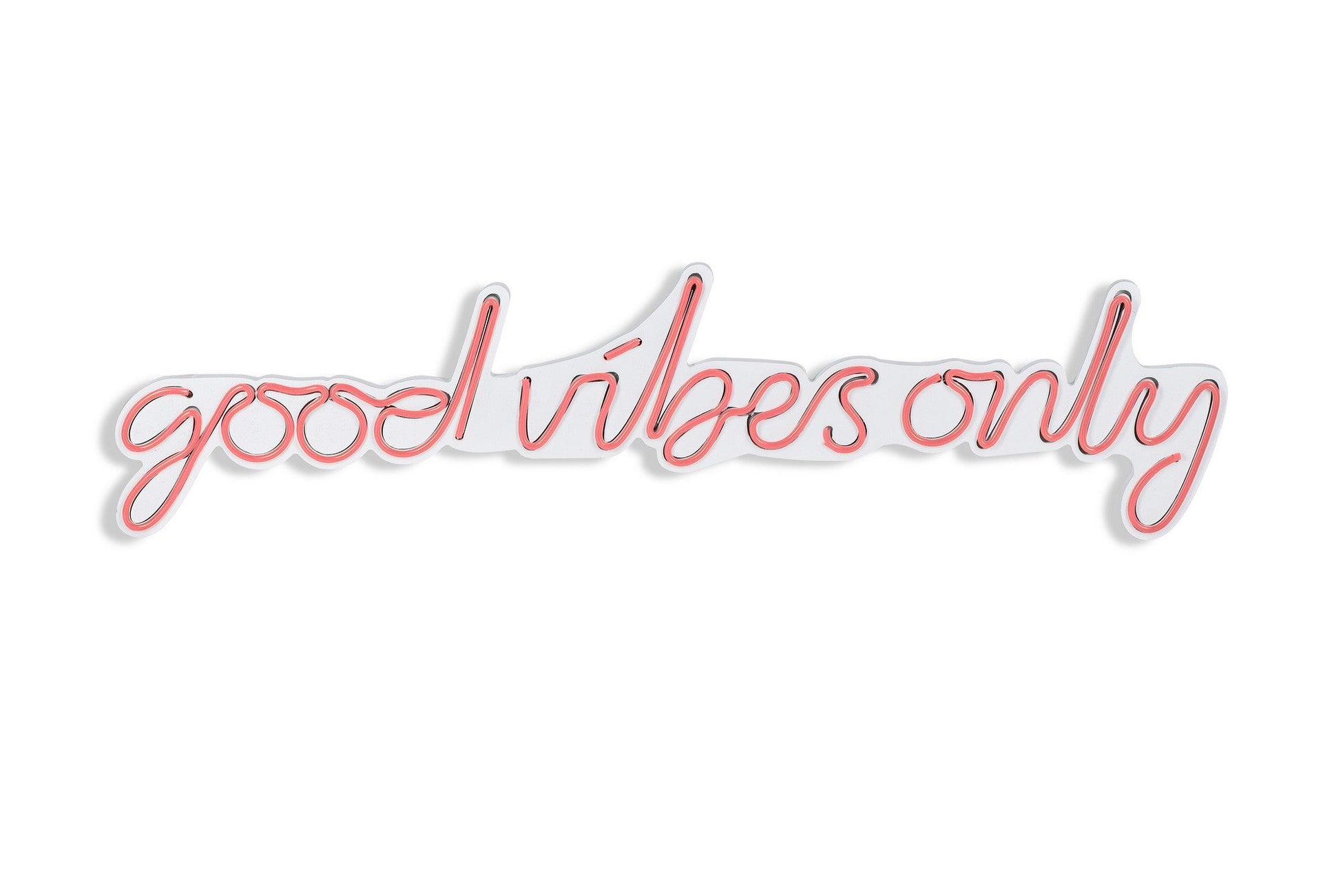Éclairage LED en plastique décoratif Good Vibes Only - Pink