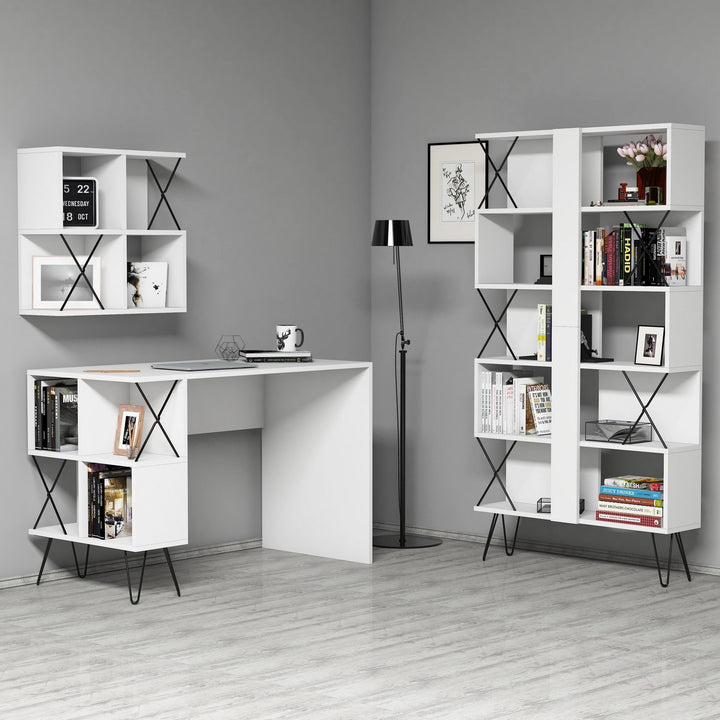 Bureau d'étude et étagère Extra 2 - White