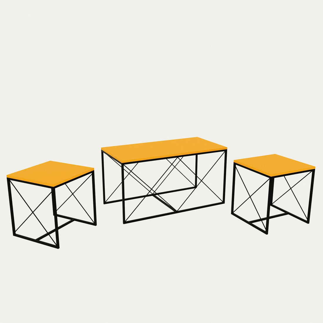 Ensemble de table basse Defne - Yellow