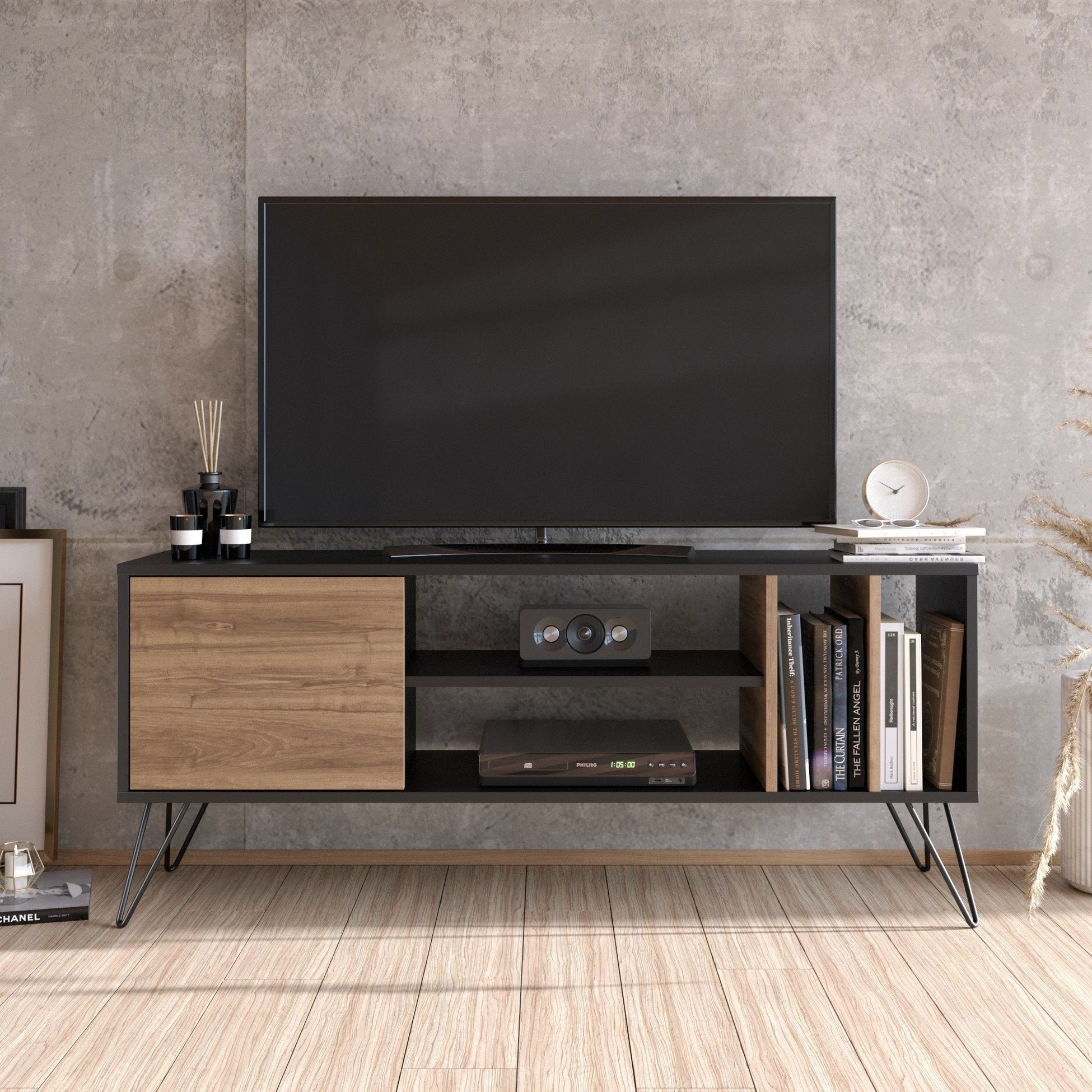 Meuble TV Mistico (140) - Walnut, Black