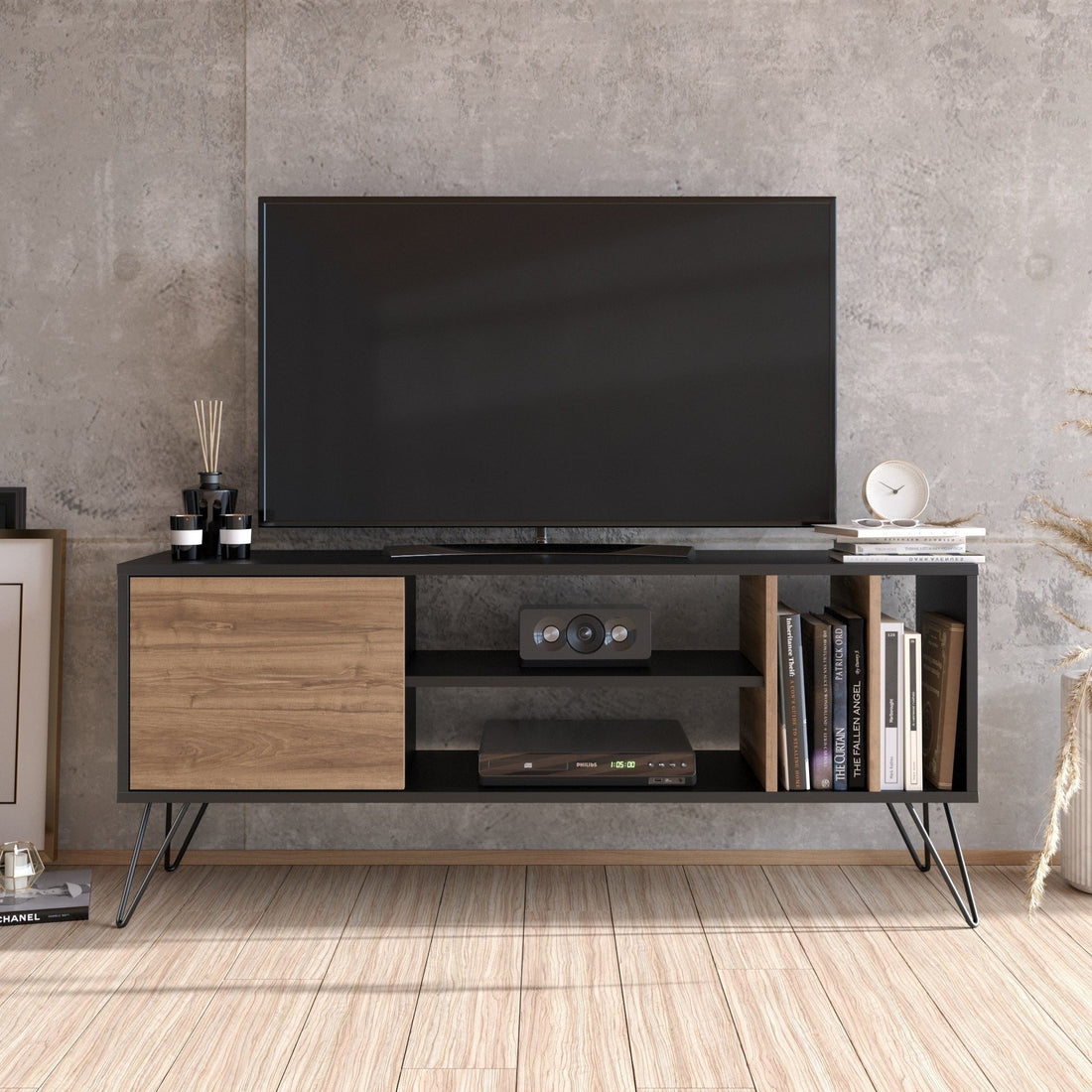 Meuble TV Mistico (140) - Walnut, Black
