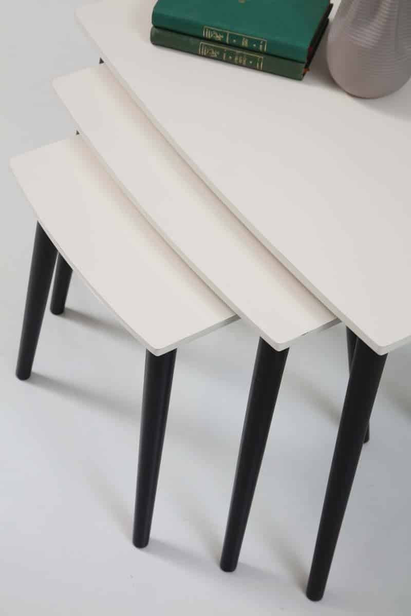 Table Ekol table basse gigognes (noir-blanc)
