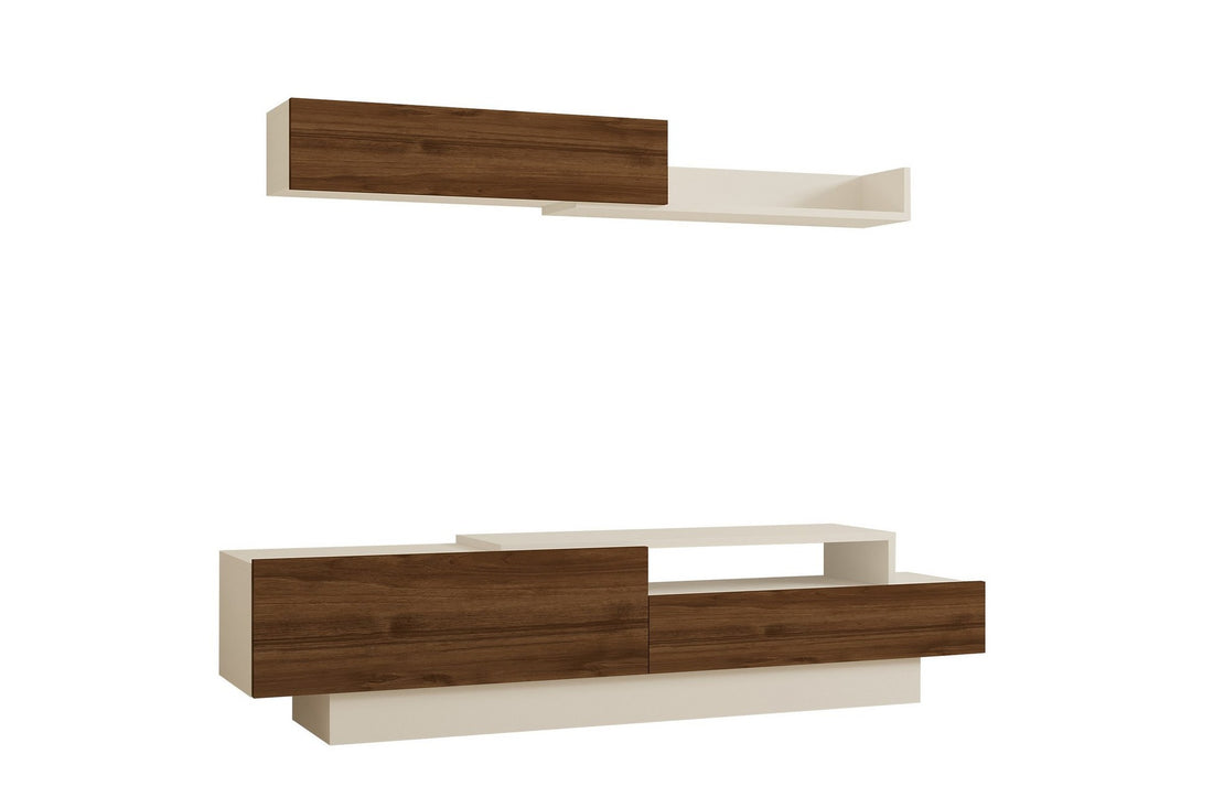 Unité de télévision Elda - White, Walnut