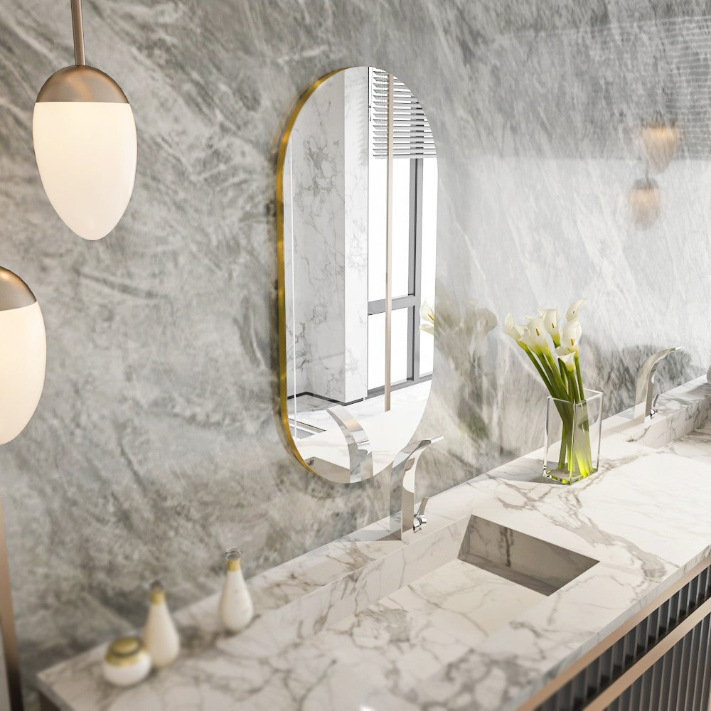 Miroir Riors - Transparent, Gold