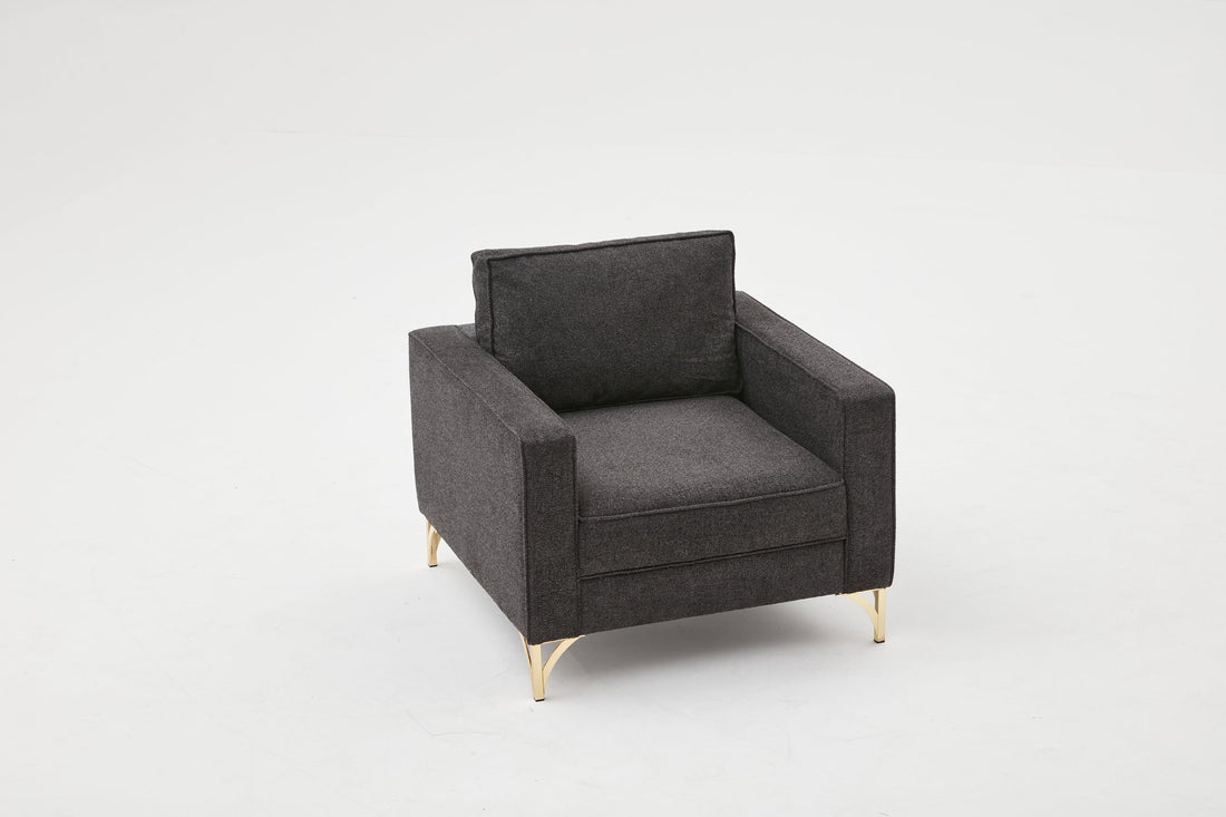 Canapé 1 place Berlin - Anthracite, Gold