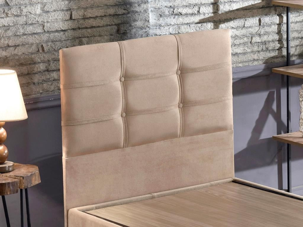 Base de lit unique et tête de lit Polo - Light Brown (100 x 200)