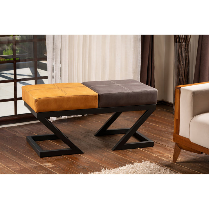 Pouf Brda - Anthracite, Mustard