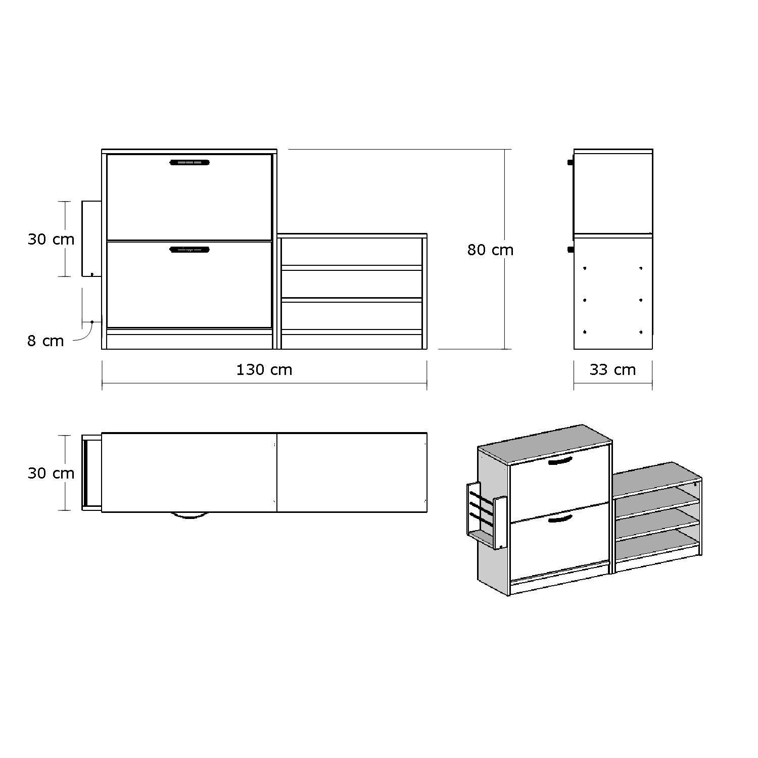 Meuble à chaussures Trend - White