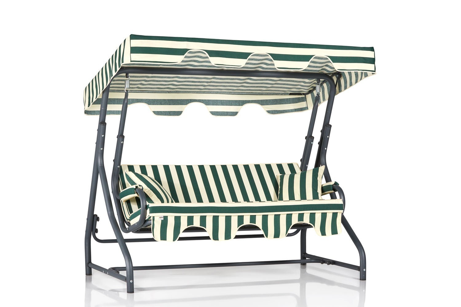 Chaise swing triple jardin Ruta 17 - Green, Cream