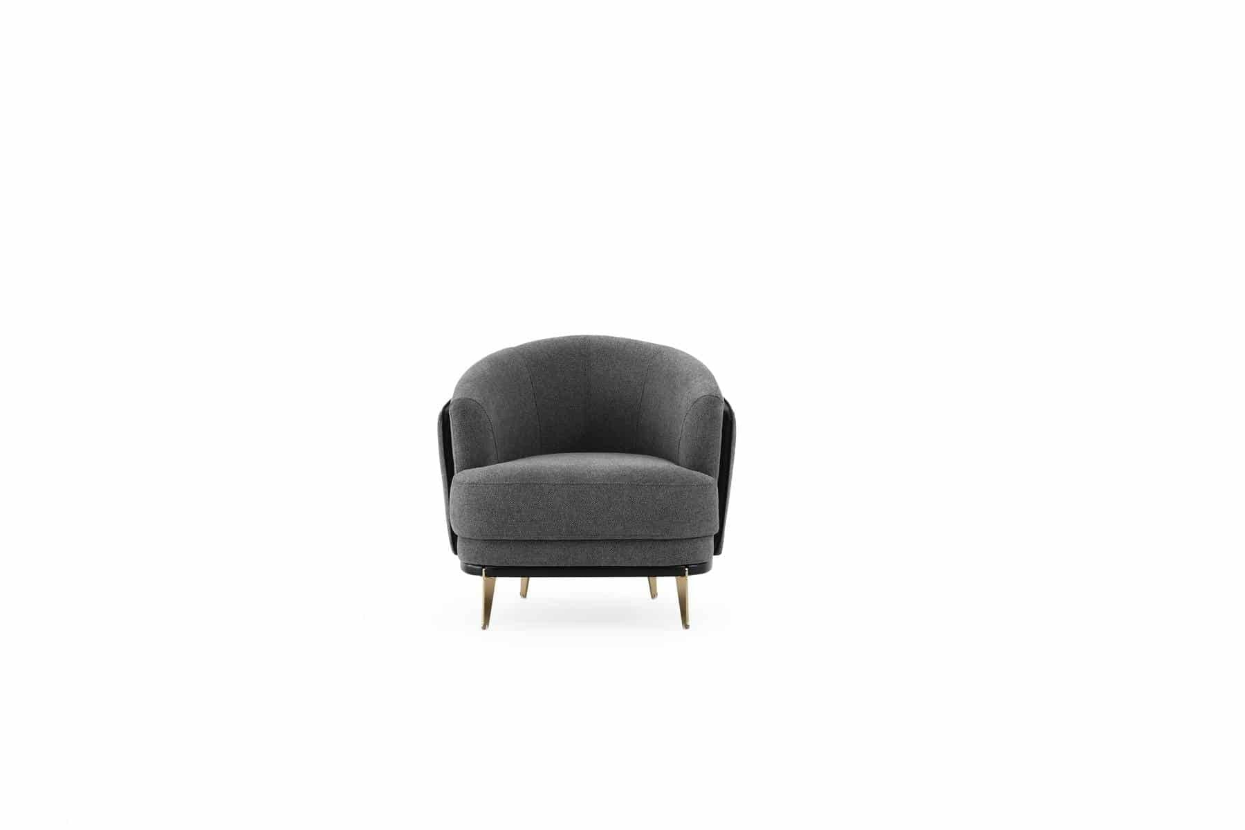 Violet Fauteuil Bergère Gris