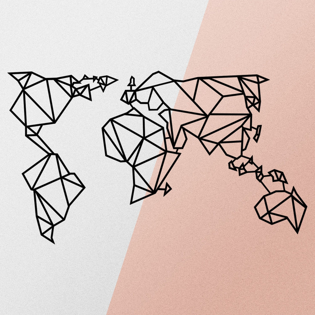 Accessoire mural en métal décoratif World Map Metal Decor 4