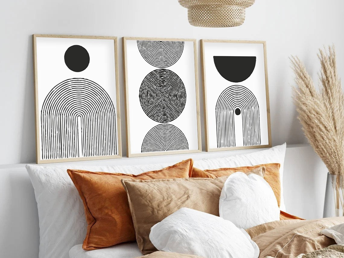 Peinture mdf encadrée décorative (3 pièces) Huhu163 - 50 x 70