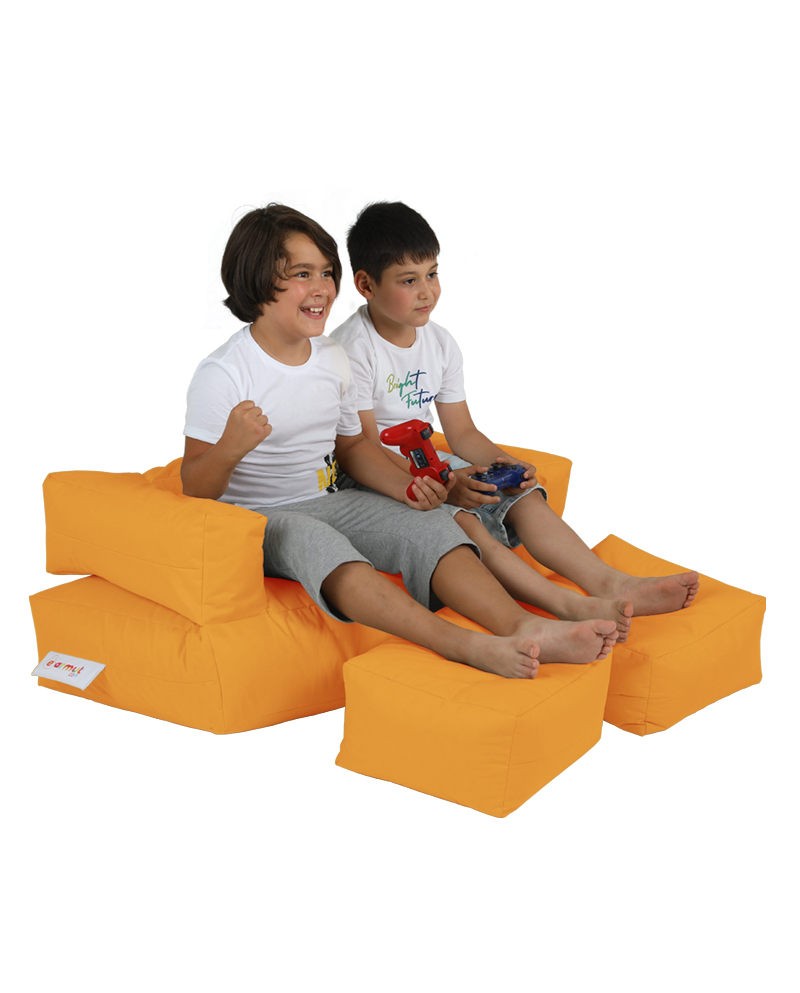 Pouf de jardin Kids Double Seat Pouf - Orange