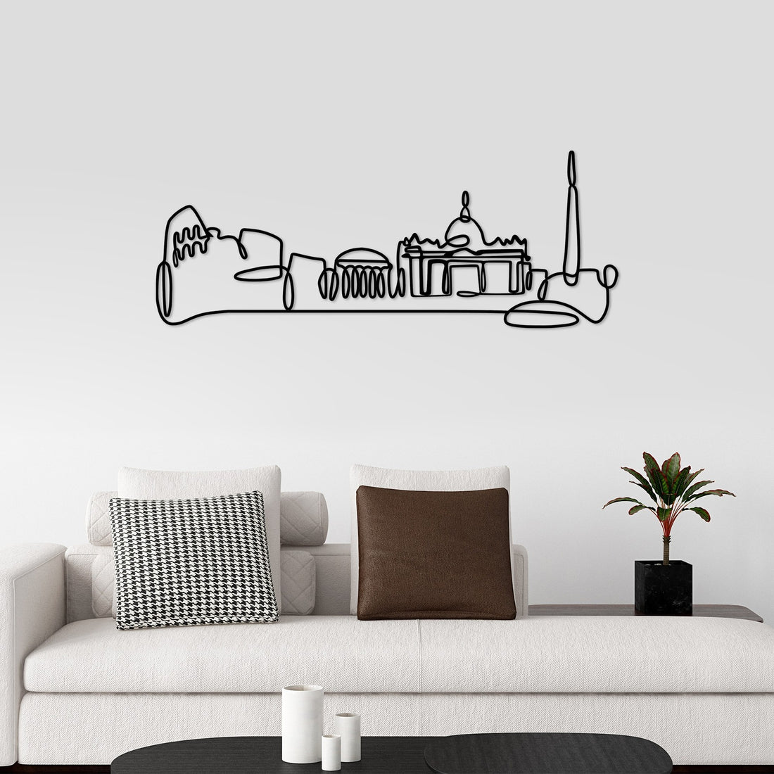 Accessoire mural en métal décoratif City