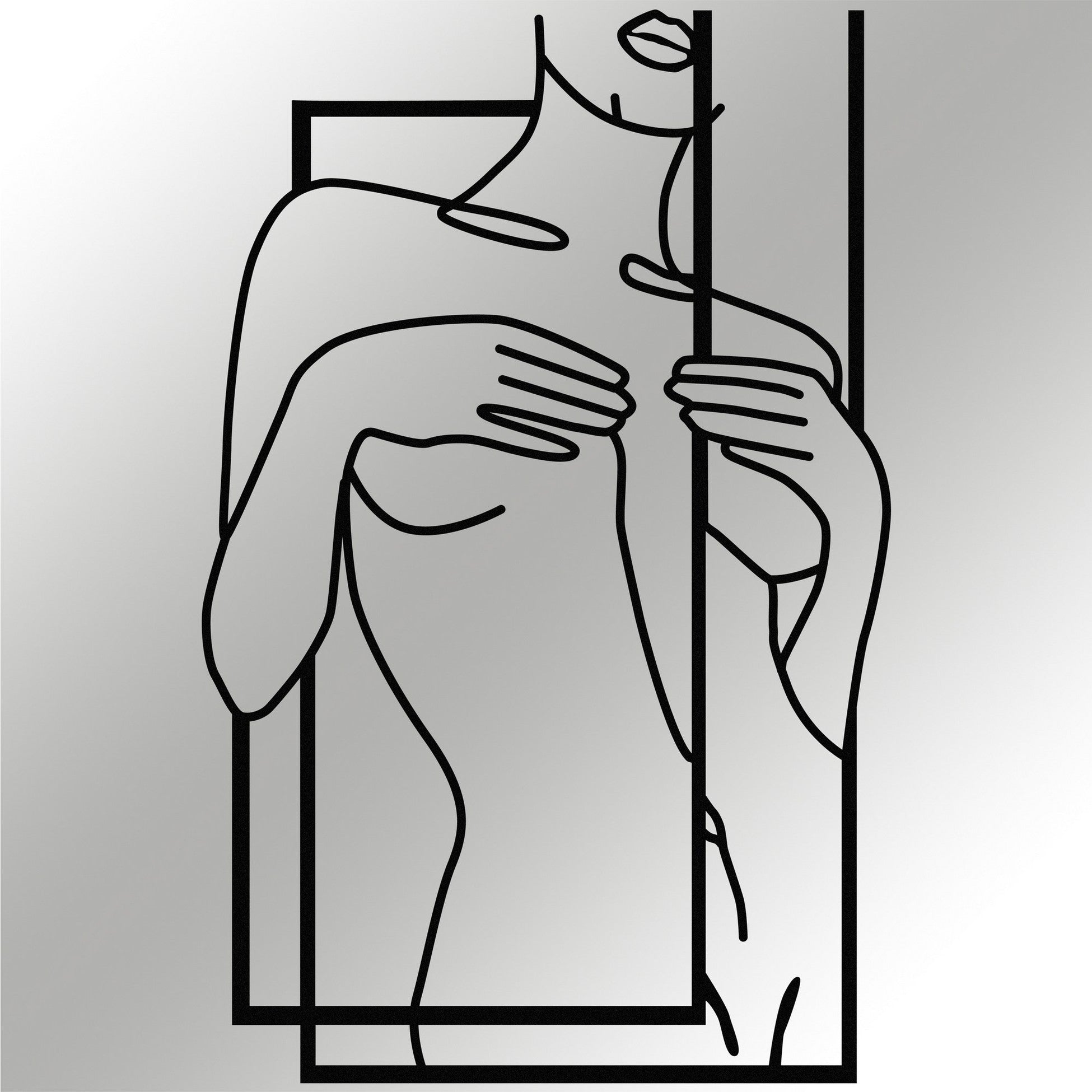 Accessoire mural en métal décoratif Beautiful Woman