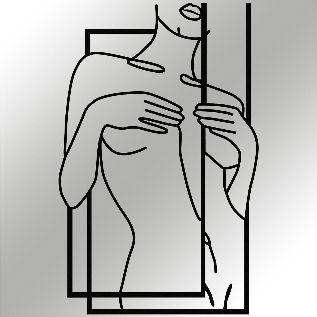 Accessoire mural en métal décoratif Beautiful Woman