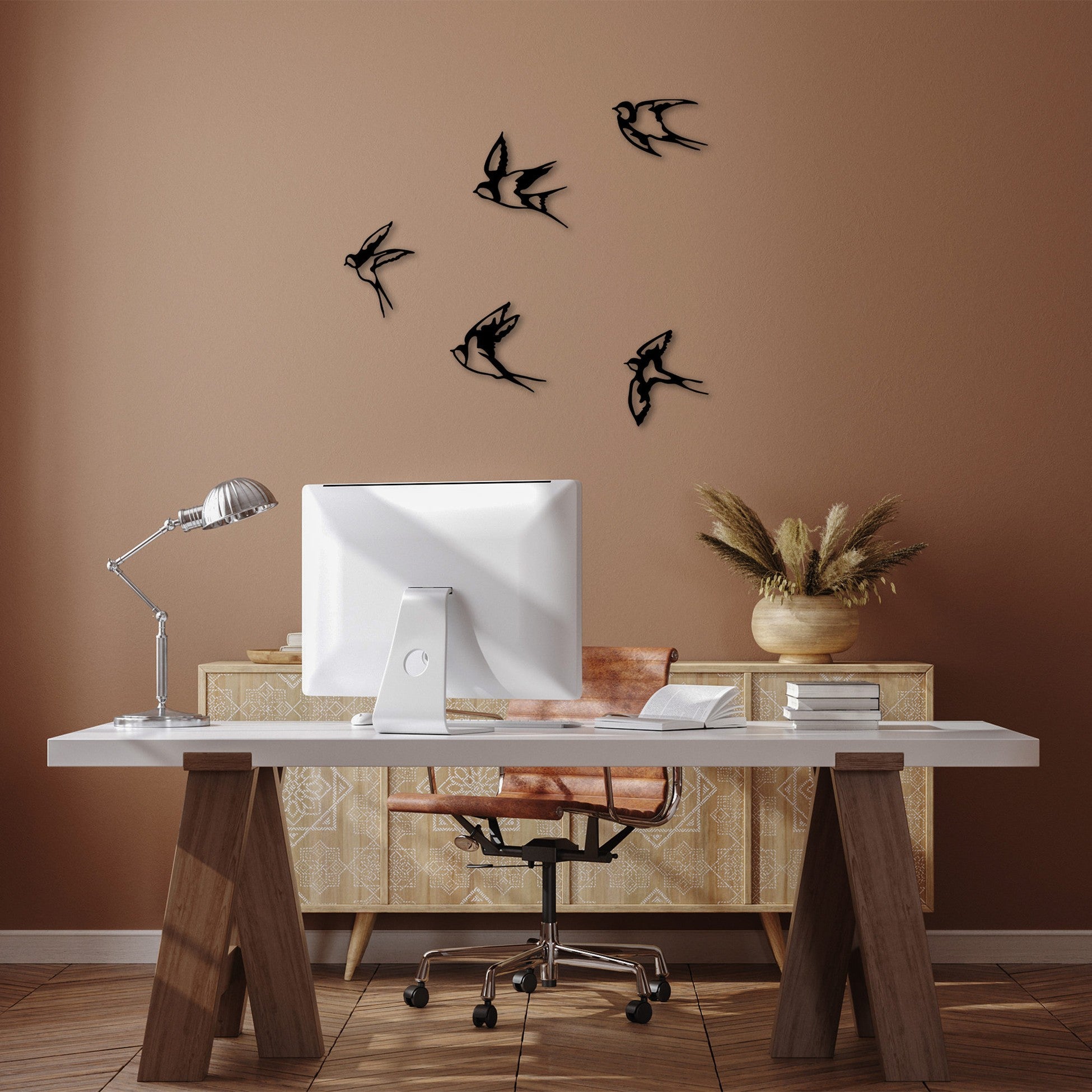 Accessoire mural en métal décoratif Swallows - 303