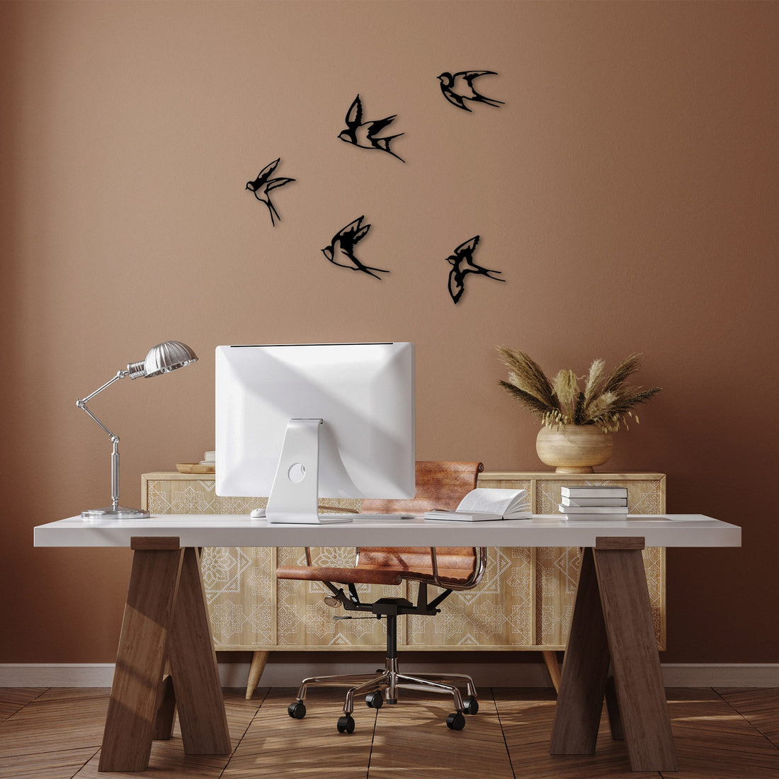Accessoire mural en métal décoratif Swallows - 303