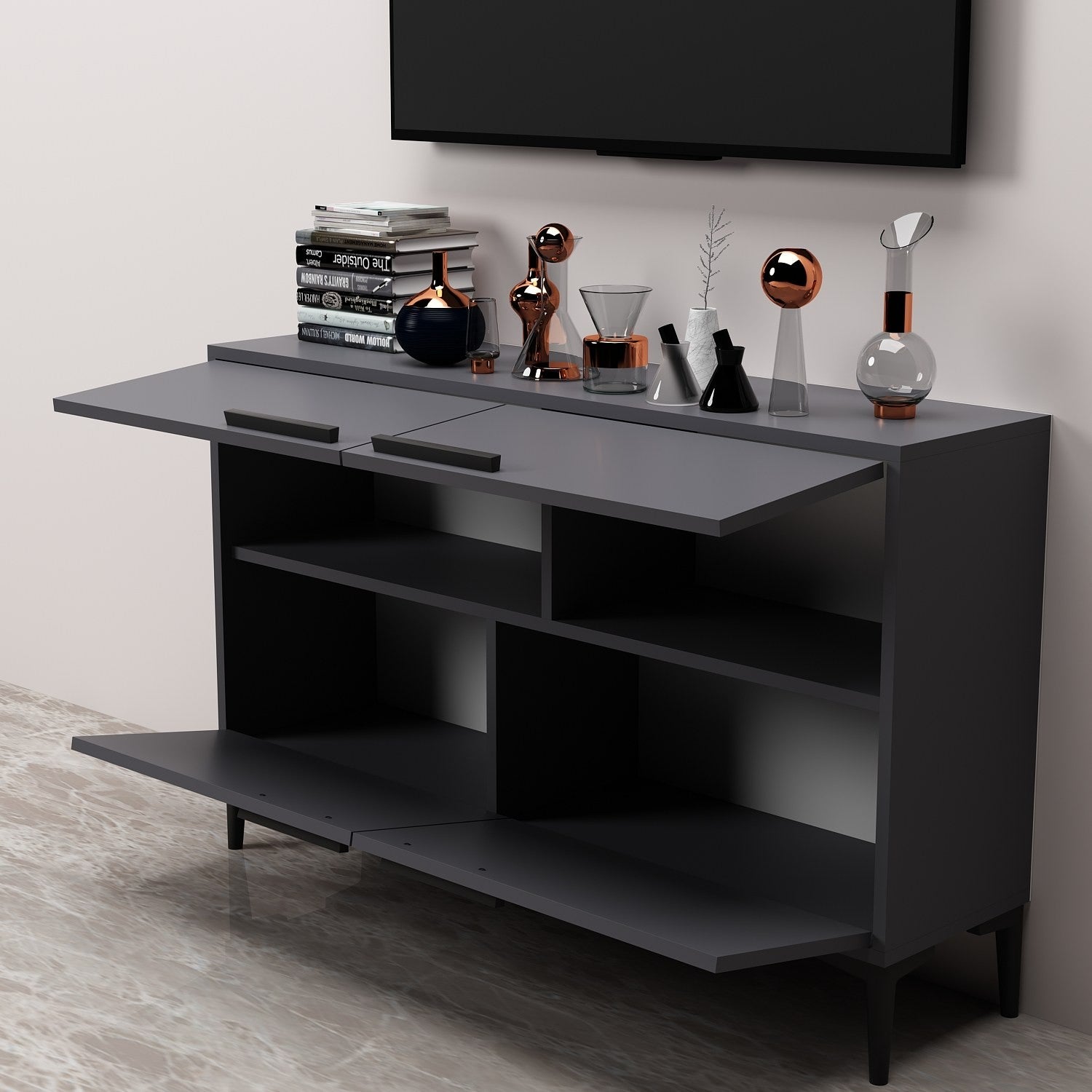 Meuble TV Ctn - Anthracite