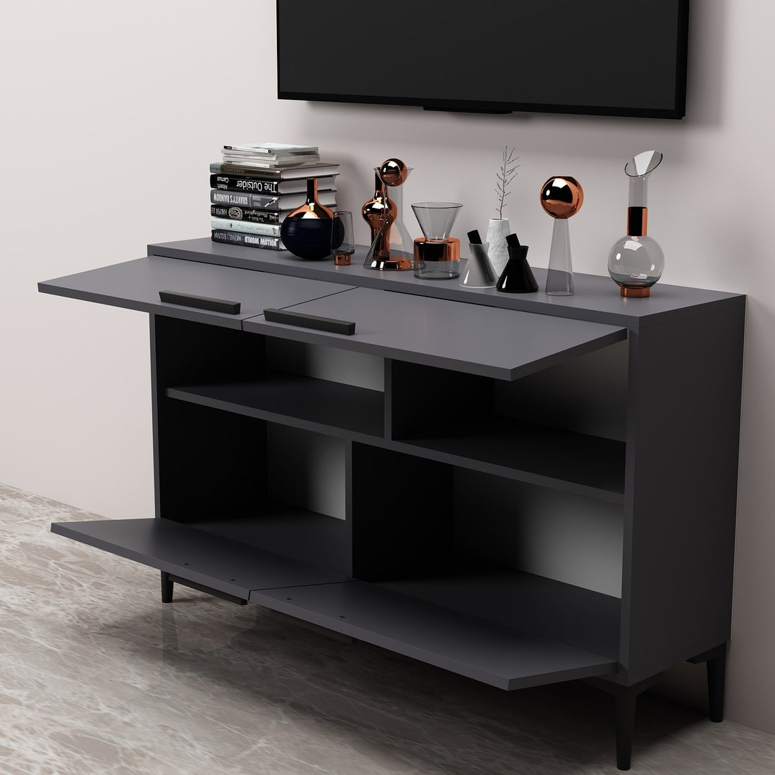 Meuble TV Ctn - Anthracite