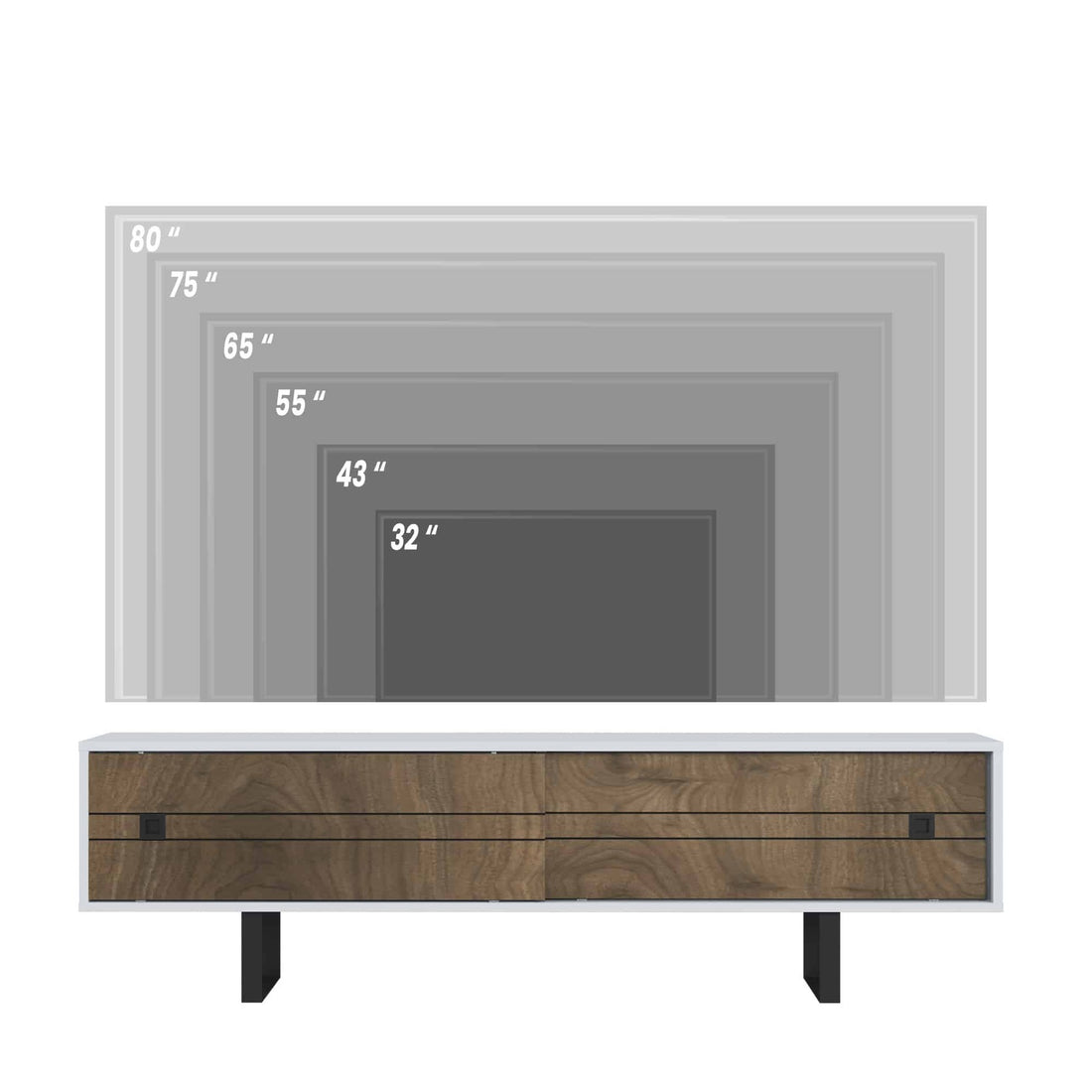 Unité tv Fiona de table TV robuste Console industrielle