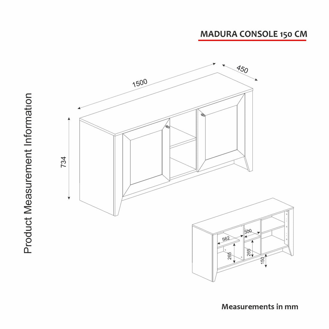 Console Madura - Oak