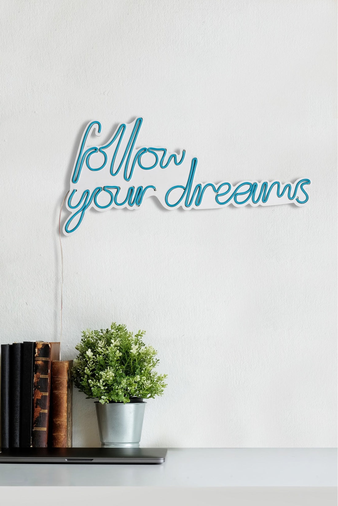 Éclairage LED en plastique décoratif Follow Your Dreams - Blue