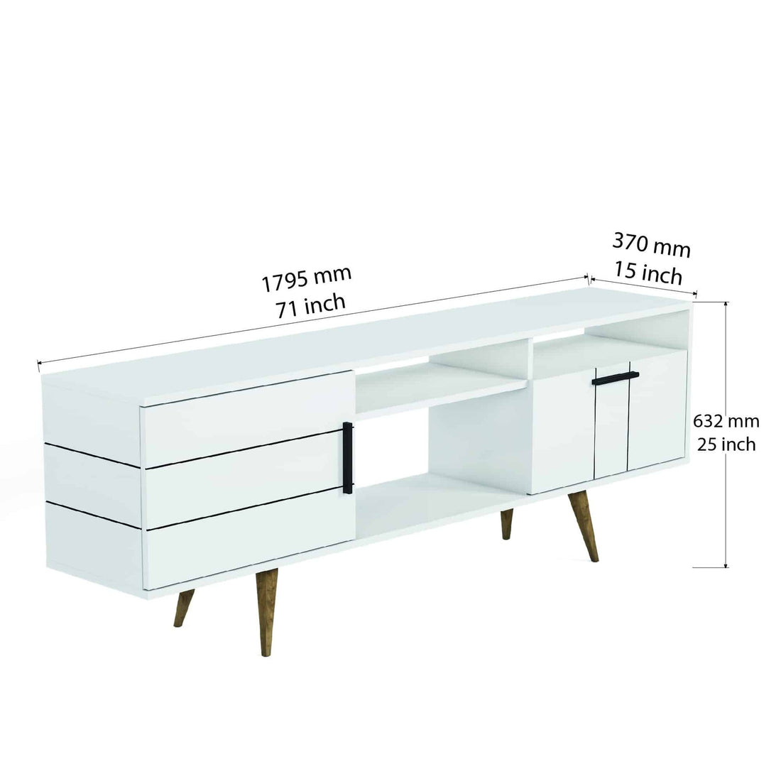 Termini Meuble Tv blanc 179,5x63,2cm