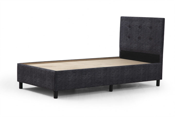 Base de lit double et tête de lit Hira 160 x 200 - Anthracite