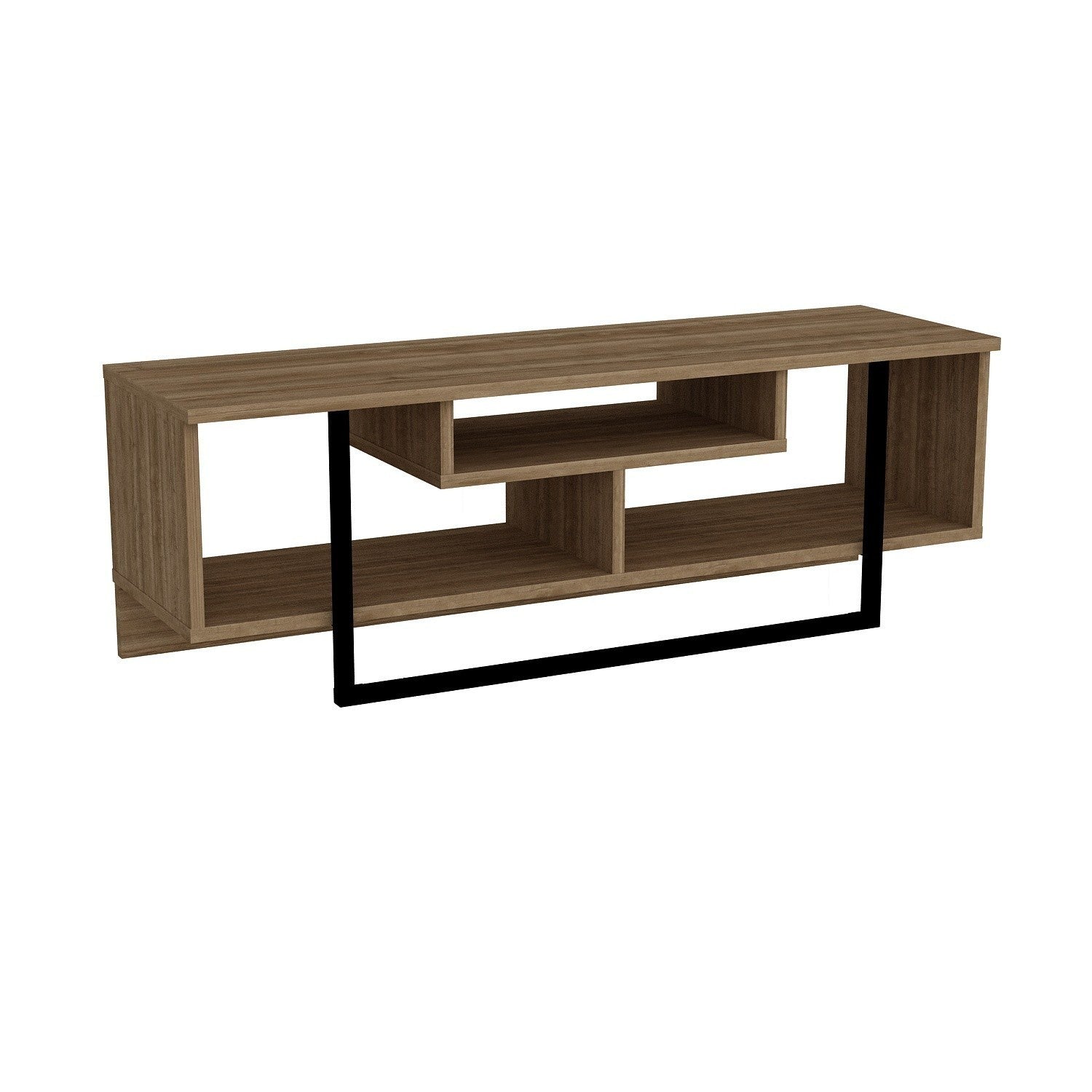 Meuble TV Asal (120) - Walnut, Black