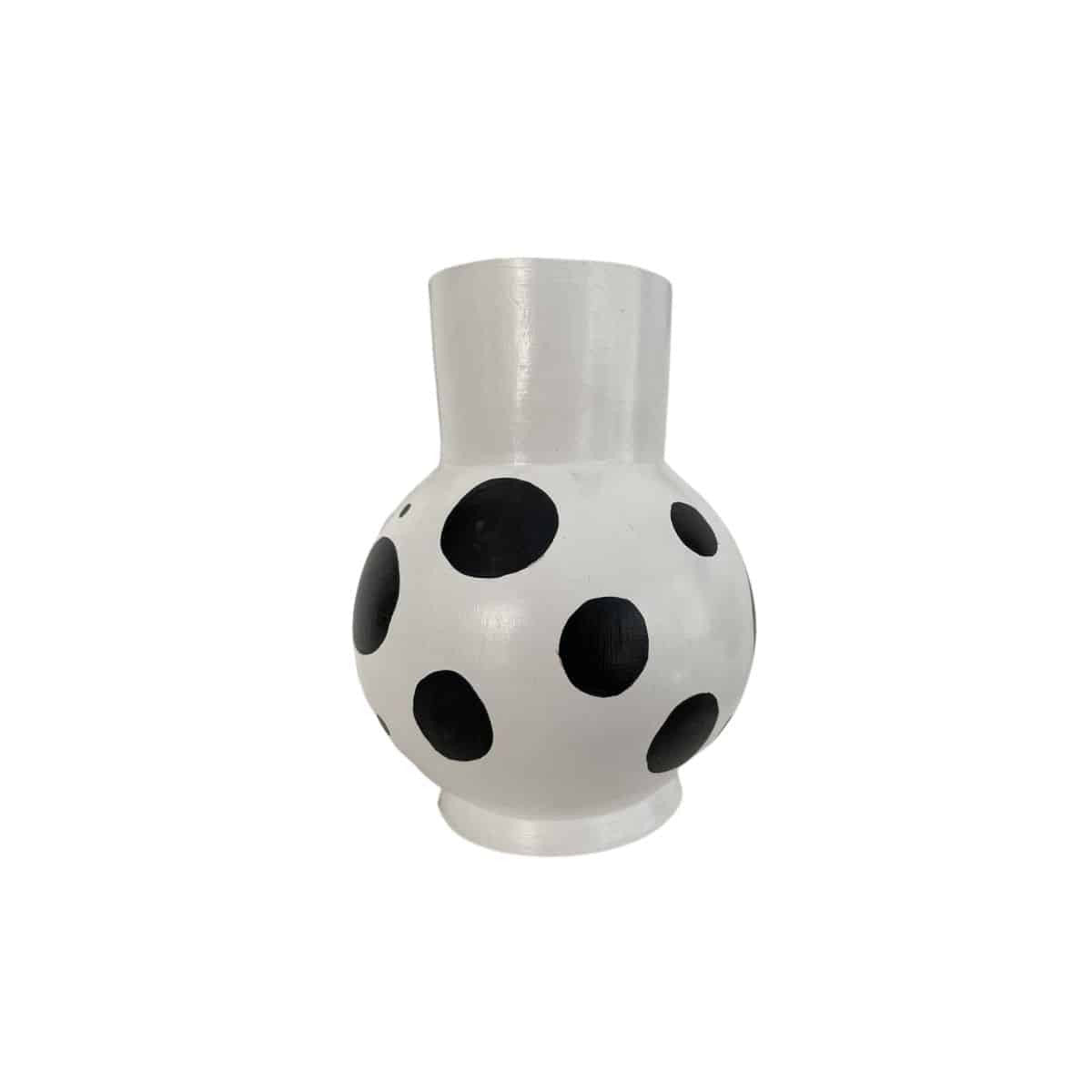 Pudgy blanc noir vase
