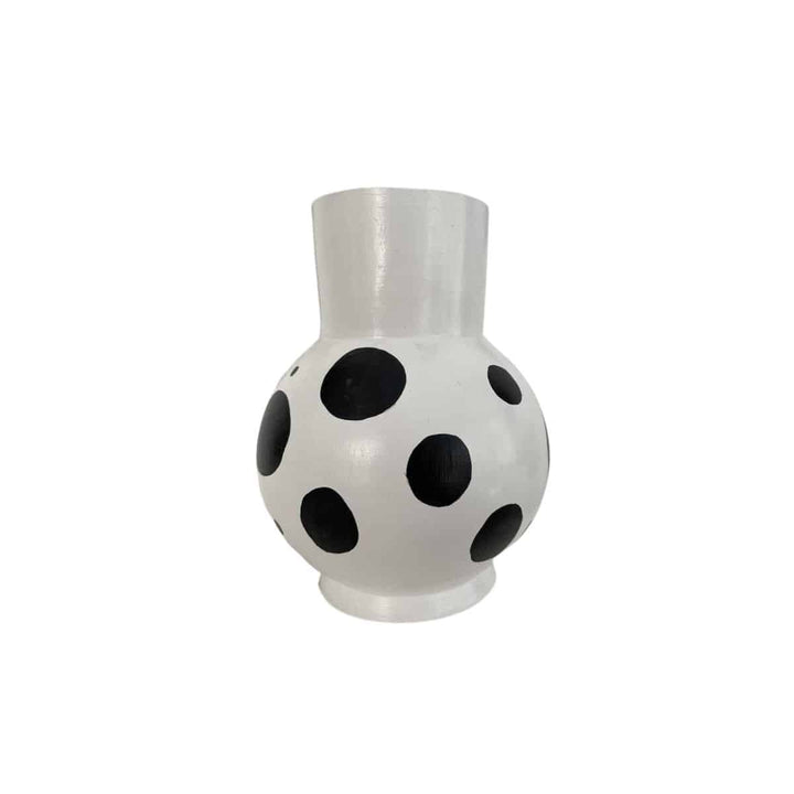 Pudgy blanc noir vase