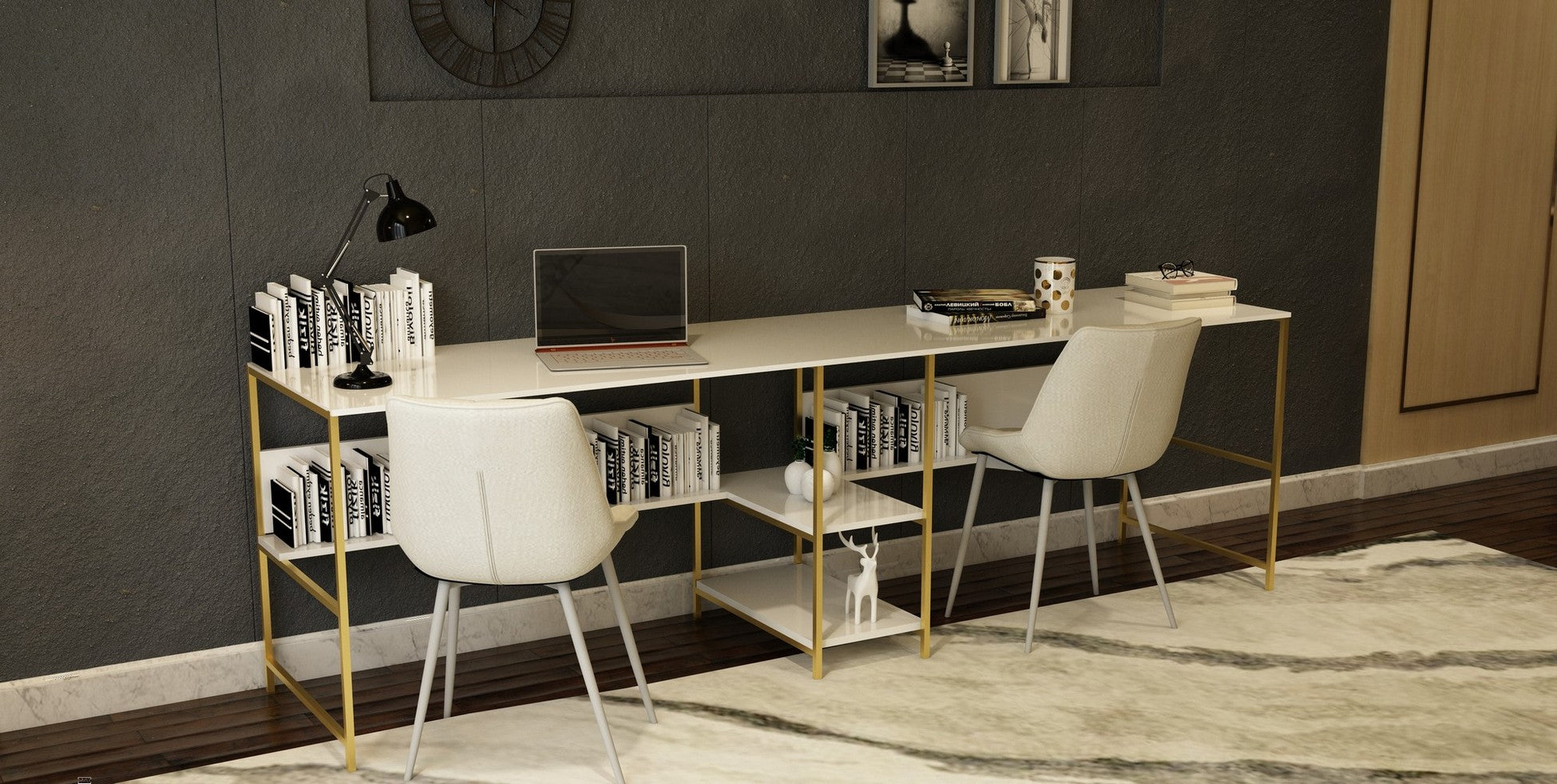 Bureau d'étude L400 - White, Gold