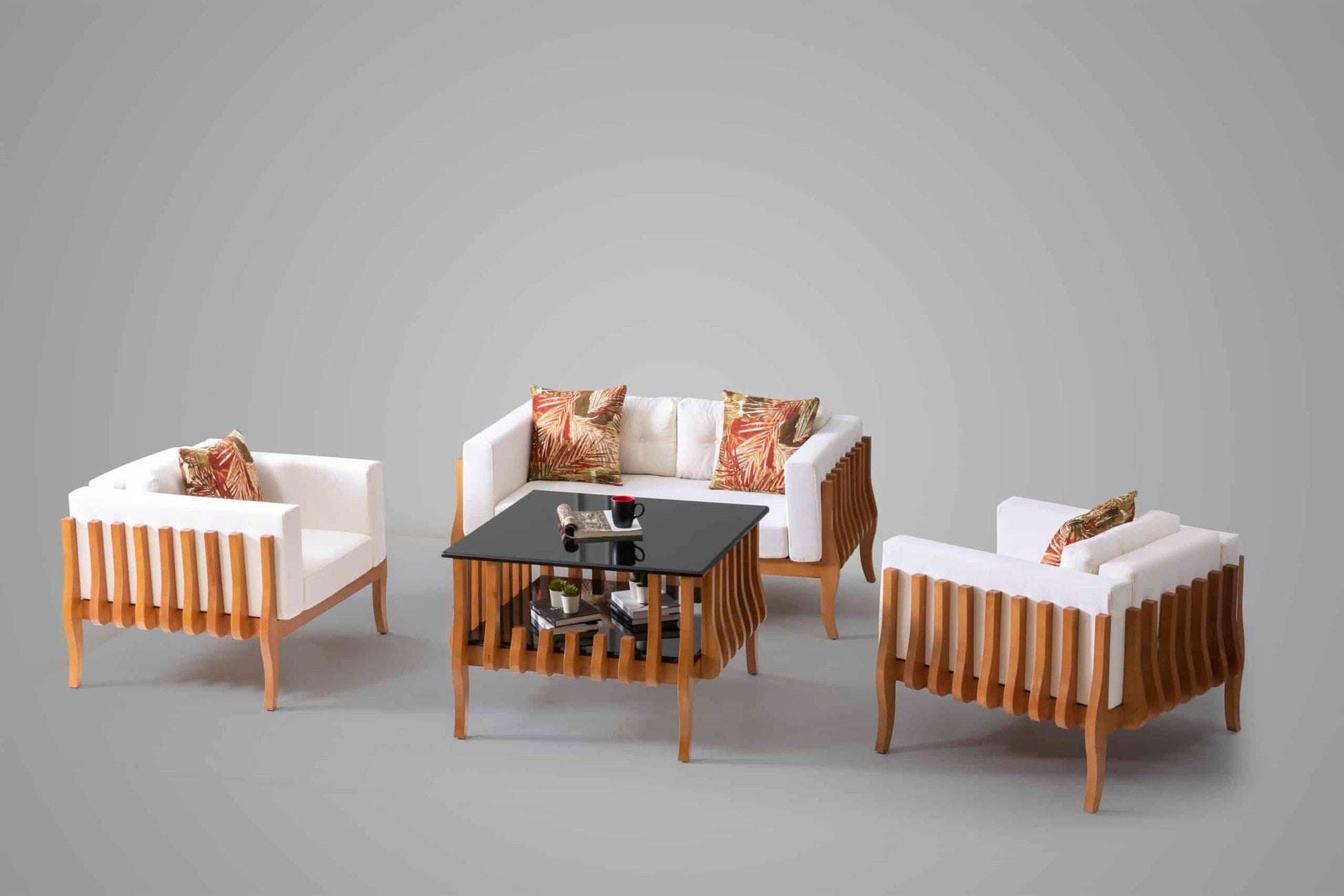 Salon de jardin avec coussins &amp; table basse Fery