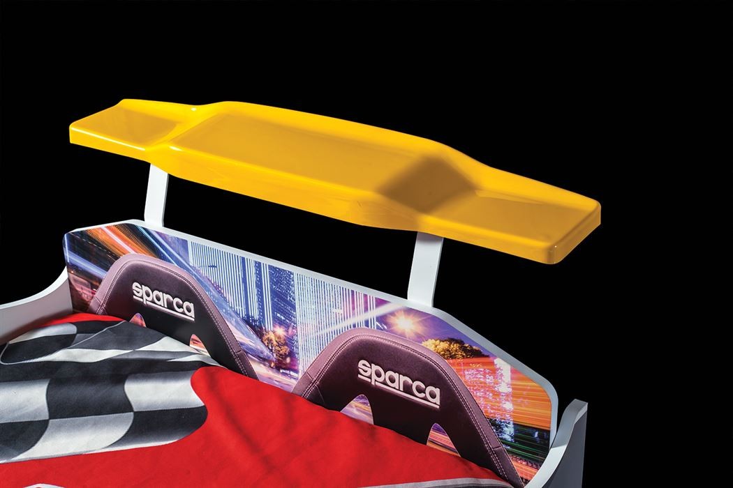LIT VOITURE ENFANT 90X190CM ROUGE OU BLANC - GTX