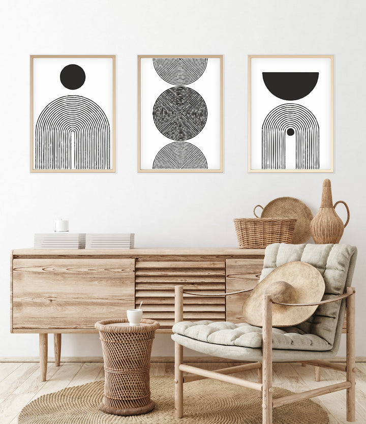 Peinture mdf encadrée décorative (3 pièces) Huhu163 - 50 x 70