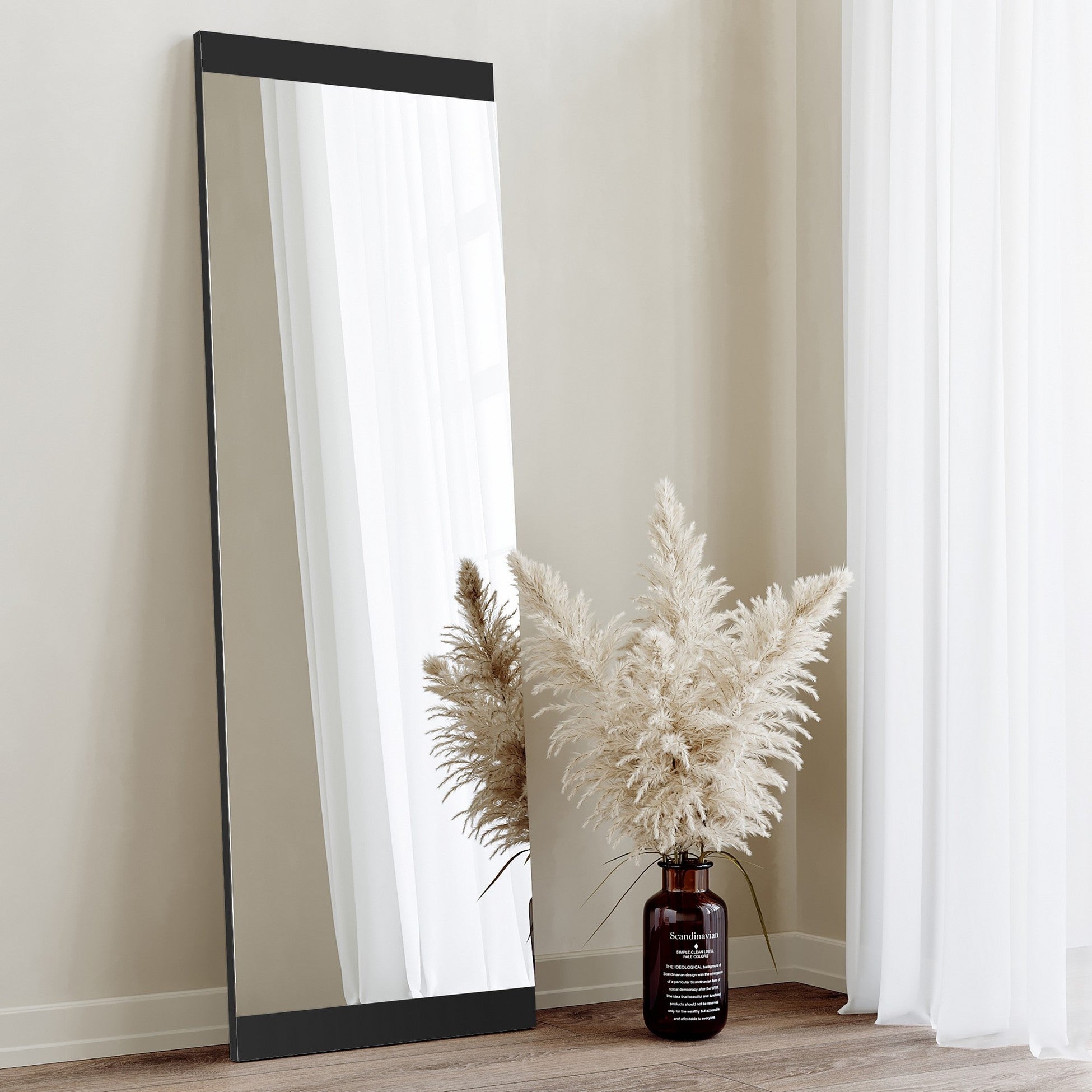 Miroir Boy Aynası Dekoratif Basic Siyah 40x120