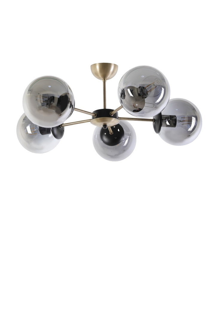 Lustre Venus 5 pièces en verre fumé