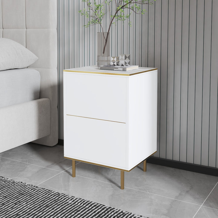 La table de nuit Imaj - Marble, White