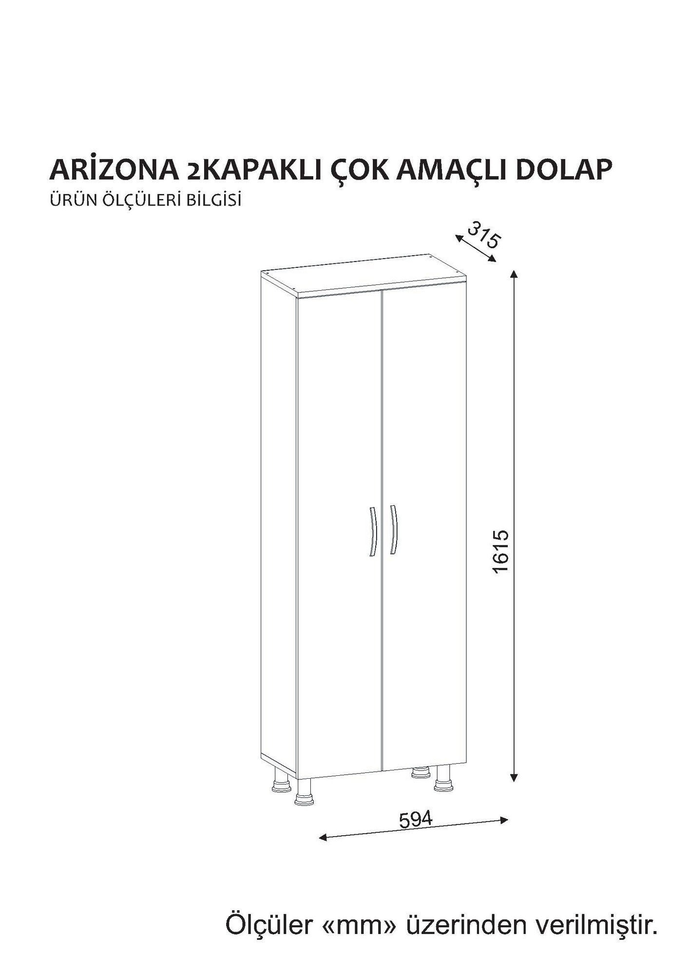 Armoire de toilette Arizona 2 Kapak - White