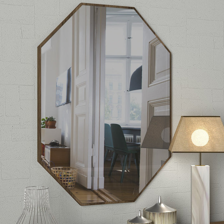 Miroir décoratif en aggloméré Lost - Walnut