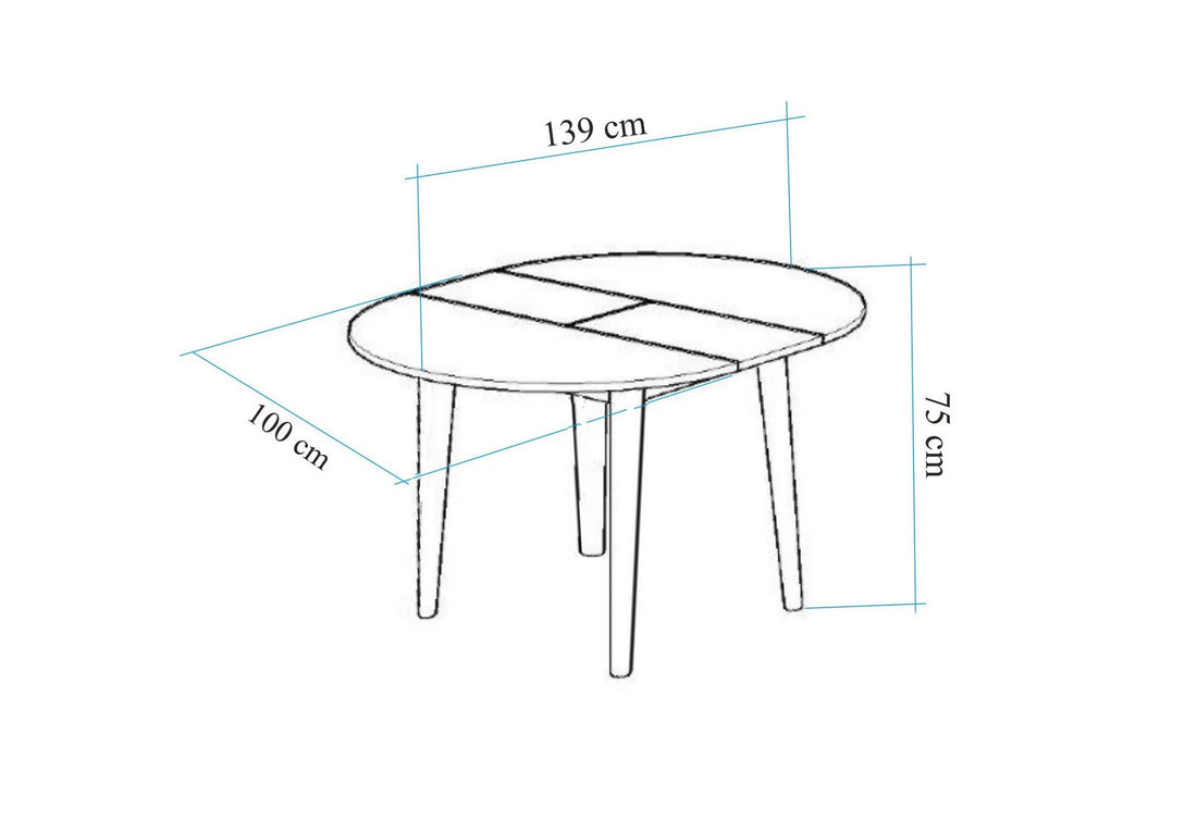Table à manger extensible Vina 139 - White